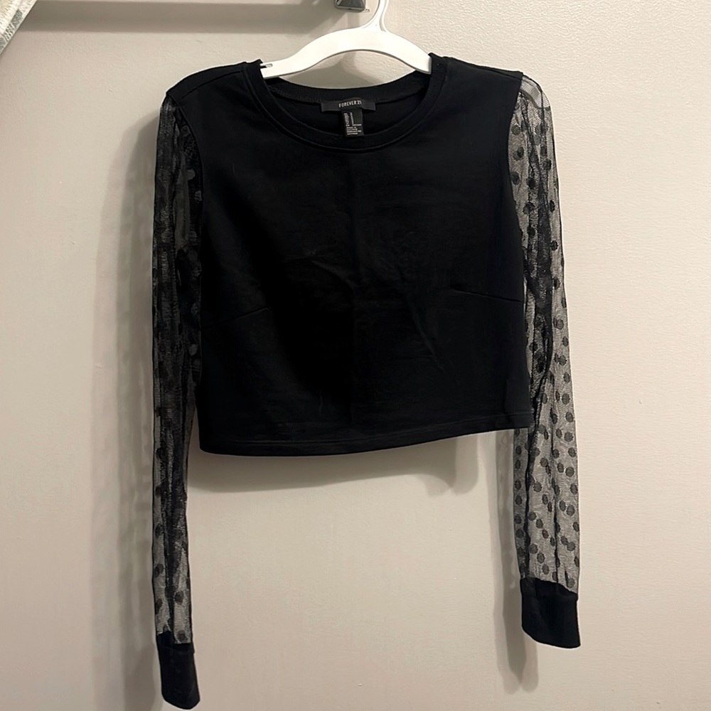 Forever 21 Polka Dot Crop Top